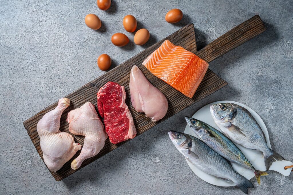 keto healthy food flatlay